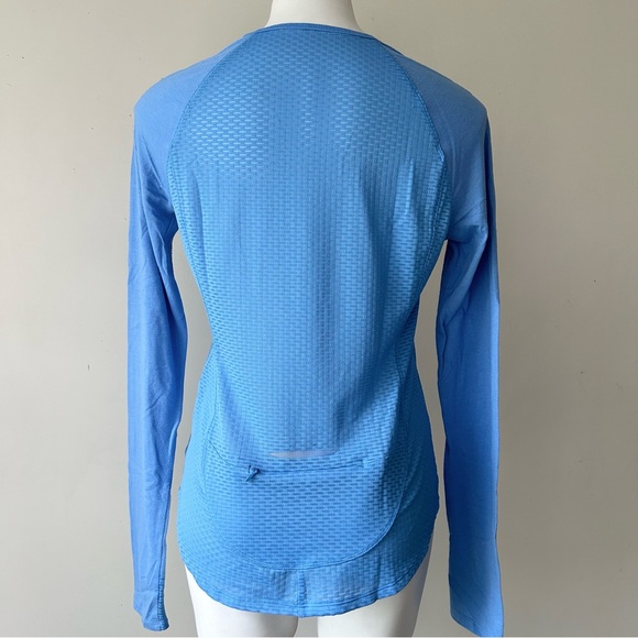 🌼  Under Armour Fly By Long Sleeve Mesh Running Tee, Blue M - Picture 5 of 9